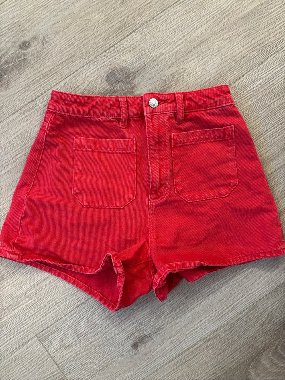 ROLLA'S High-Waist Red Denim Shorts